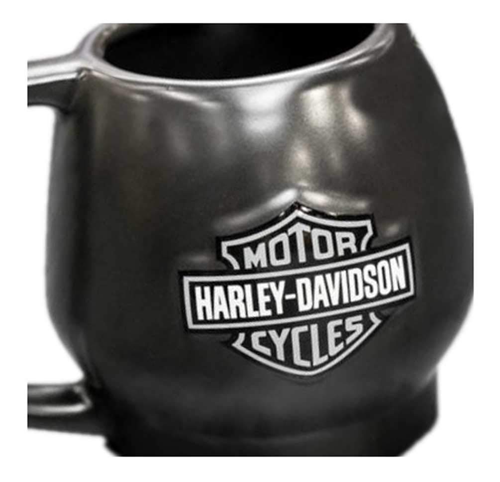 Harley-Davidson Core Sculpted Skull Coffee Mug, 14 Oz. - Matte Black Hdx-98616