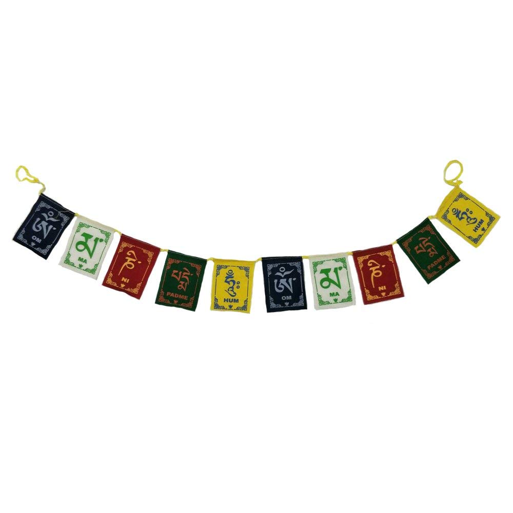 Divya Mantra Combo Of Saraswati Car Decoration Rear View Mirror Hanging Accessories And Prayer Flag For Car