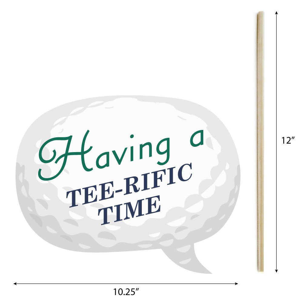 Big Dot Of Happiness Funny Par-Tee Time - Golf - Party Photo Booth Props Kit - 10 Piece