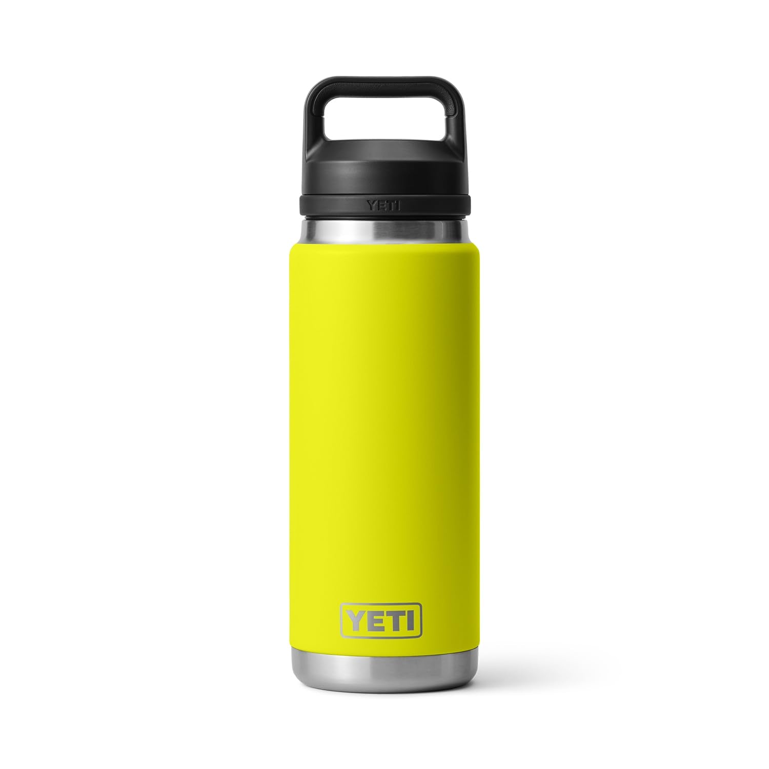 YETI Rambler 26 oz Bottle, Leakproof, Vacuum Insulated, Stainless Steel with Chug Cap, Firefly Yellow