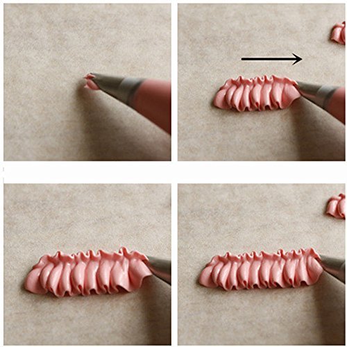 Cjeslna Set Of 5Pcs Russian Tulip Icing Piping Nozzles Tips Pastry Cake Decorating Baking Tools