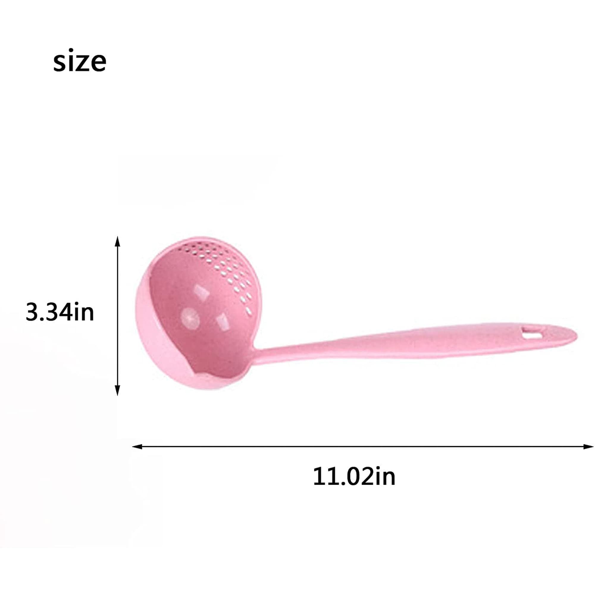 Spoons For Soup Cooking Colander Two-In-One Tableware Hot Pot Dual-Purpose Spoon Handle Round Wheat Straw Spoon Kitchen Tools Lo
