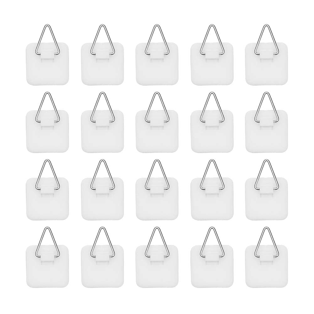 Artliving 1.25 Inch Invisible Adhesive Plate Hanger Set Vertical Plate Holders For The Wall (20 Pack)