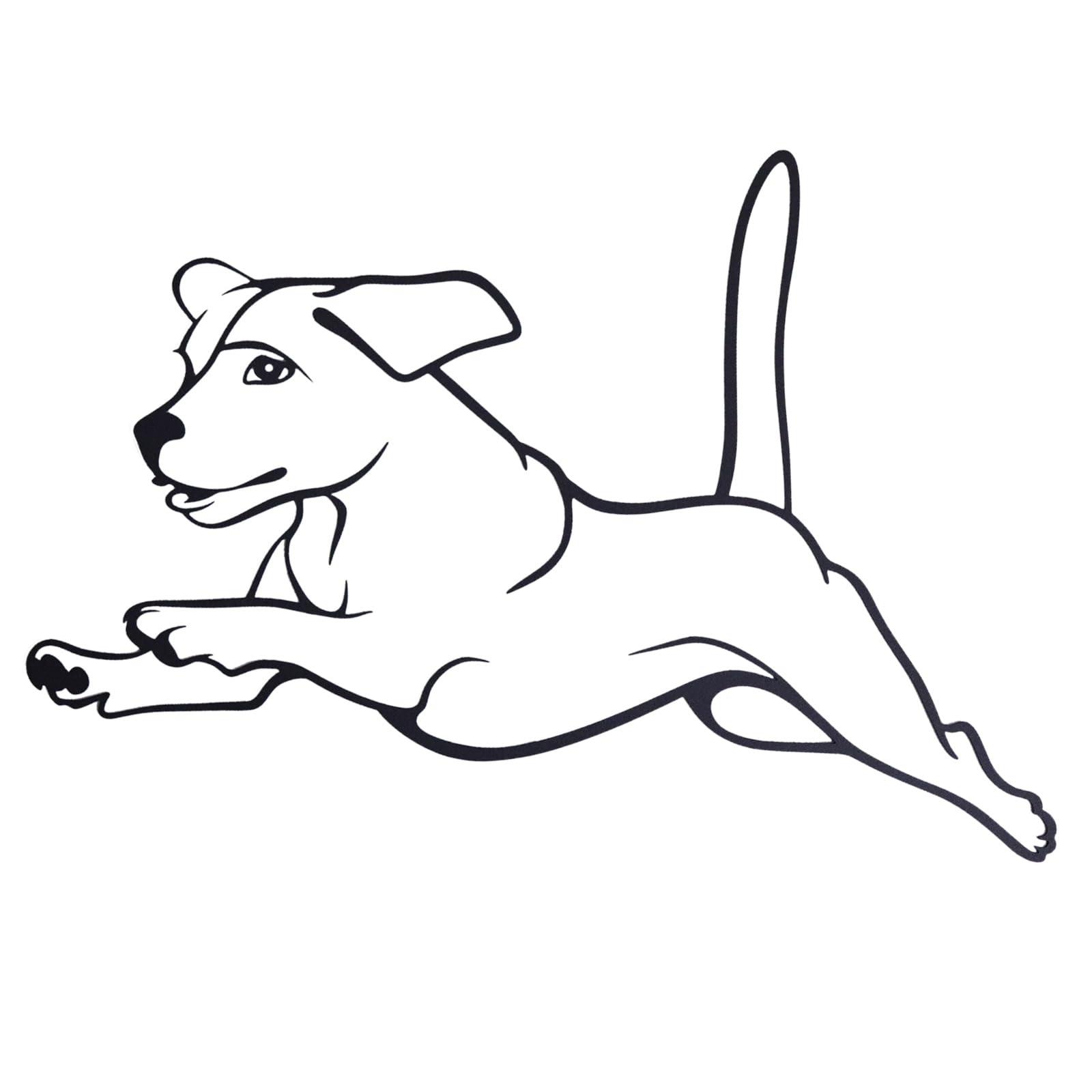 TYLCC Black Metal Dog Wall Decor Minimalist Abstract Dog Wall Art Line Drawing Art for Living Room Bedroom Decorations (Running)