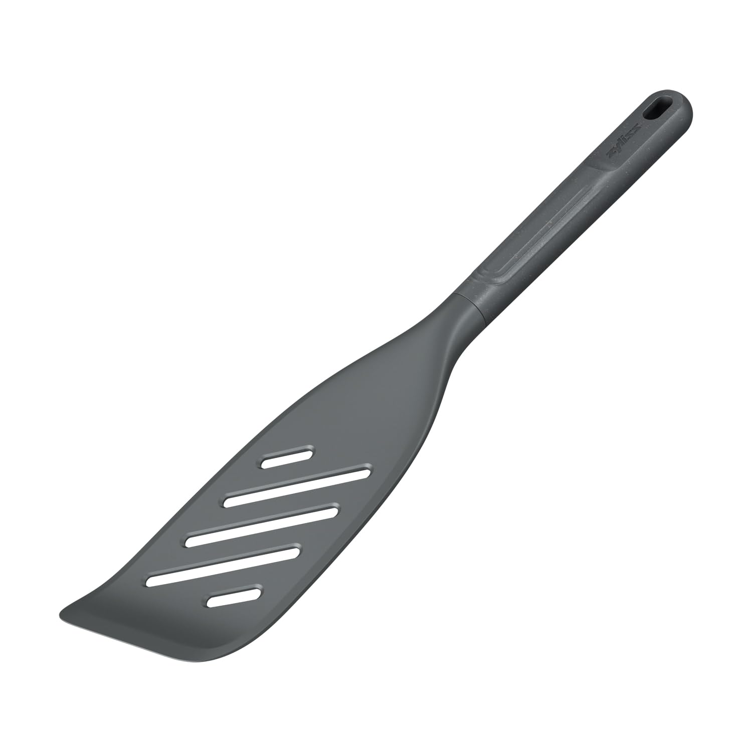 Zyliss Fish Turner, Sustainable Wheatstraw/Nylon, Spatula for Cooking, Non Stick, Heat Resistant Silicone Head, Beluga Grey, 12.