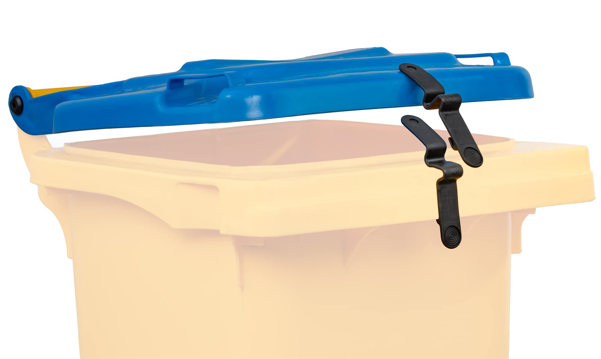 Safewaste - Lid Latch, Easy-To-Install Trash Can Lock, Trash Can Lid Lock, Garbage Can Lock For Carts With/Without Handle, Trash