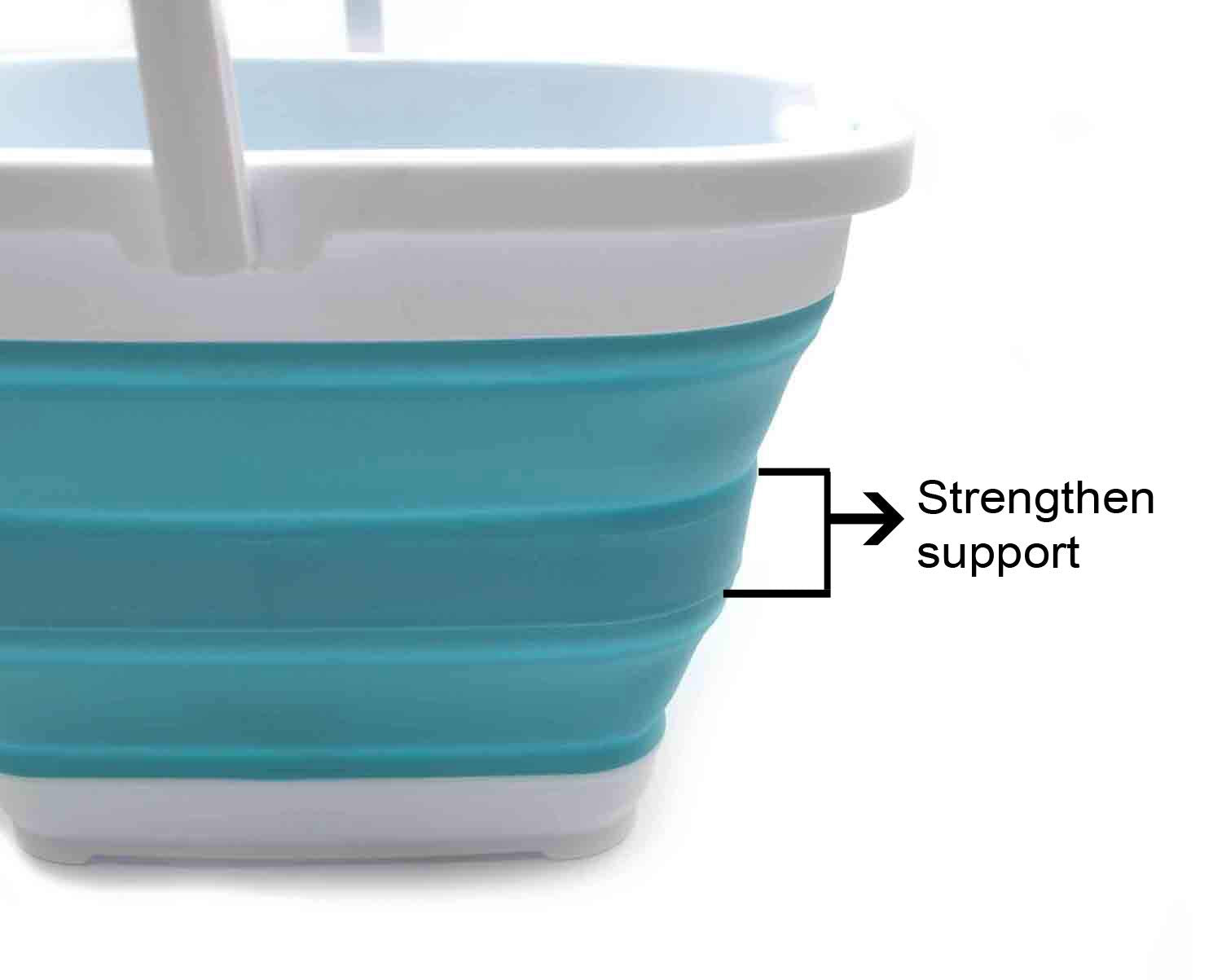 Sammart 10L (2.64 Gallon) Collapsible Rectangular Handy Basket/Bucket (Bright Blue, 1)