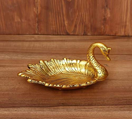 Craftvatika Metal Swan Shape Dry Fruit Serving Tray, Snacks, Floating Flowers For Home Decoration Table Dining Dcor (Set Of 1)