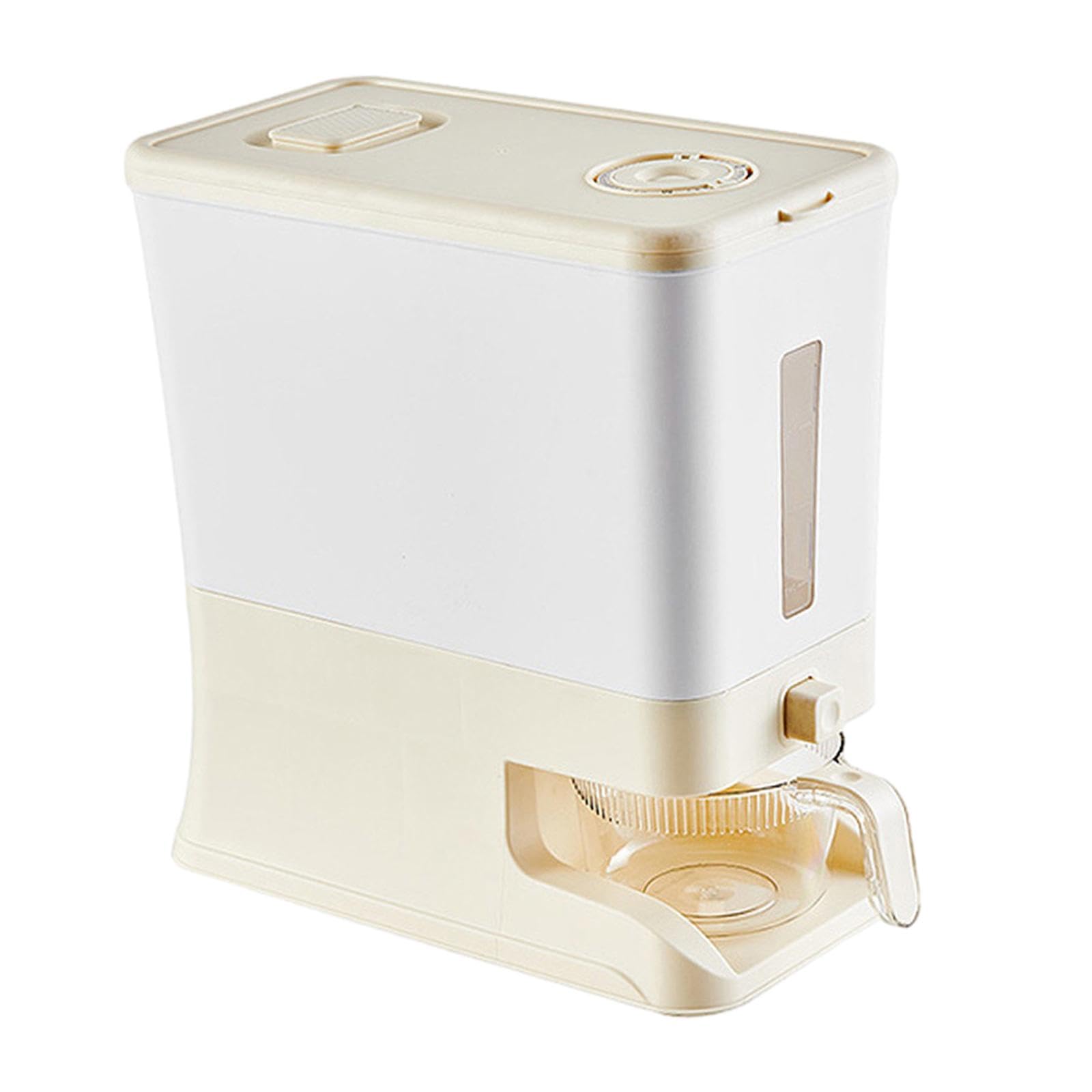 Ujeavette Airtight Cereal Storage Containers And Measuring Cup Grain Storage Container White