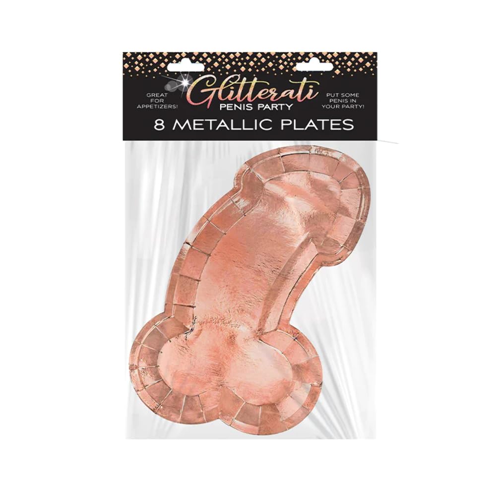 Little Genie Productions 83005: Glitterati Penis Rose Gold Plates 8