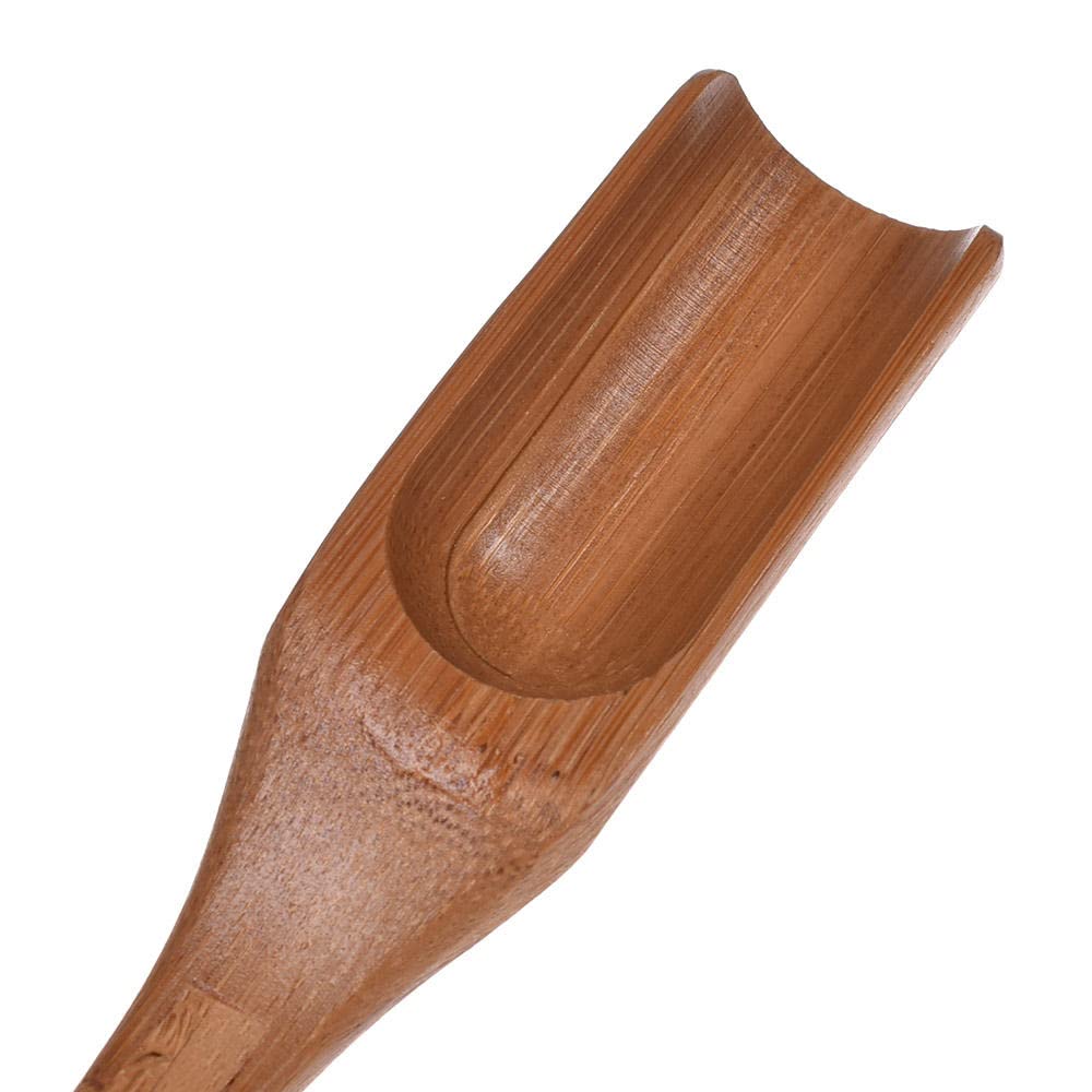 Utenew 3 Pieces Wooden Loose Tea Scoops, Natural Bamboo Wood Spoons For Scooping Coffee Powder, Spices And Condiments, Long Hand