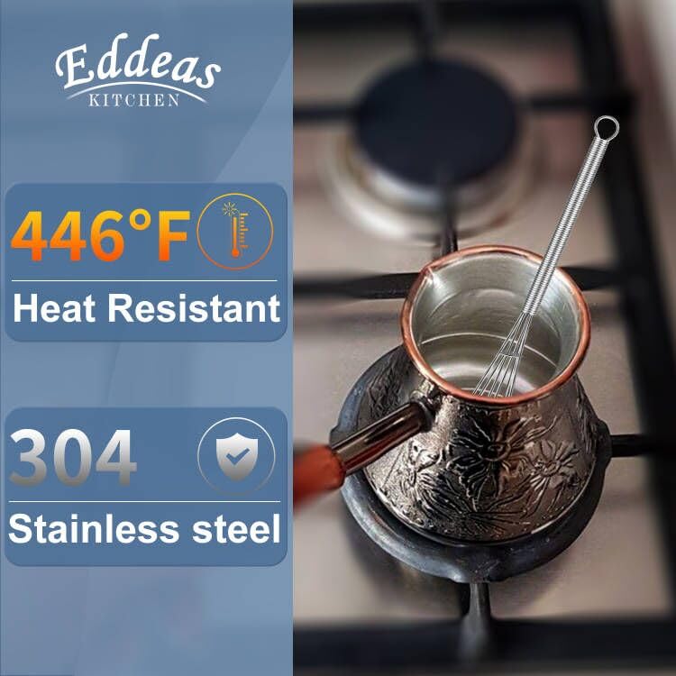 Eddeas Mini Whisk, Small Whisk 2 Pieces, 5In And 7In 304 Stainless Steel Wire Whisk For Whisking, Beating, Mixing Sauces, Blendi