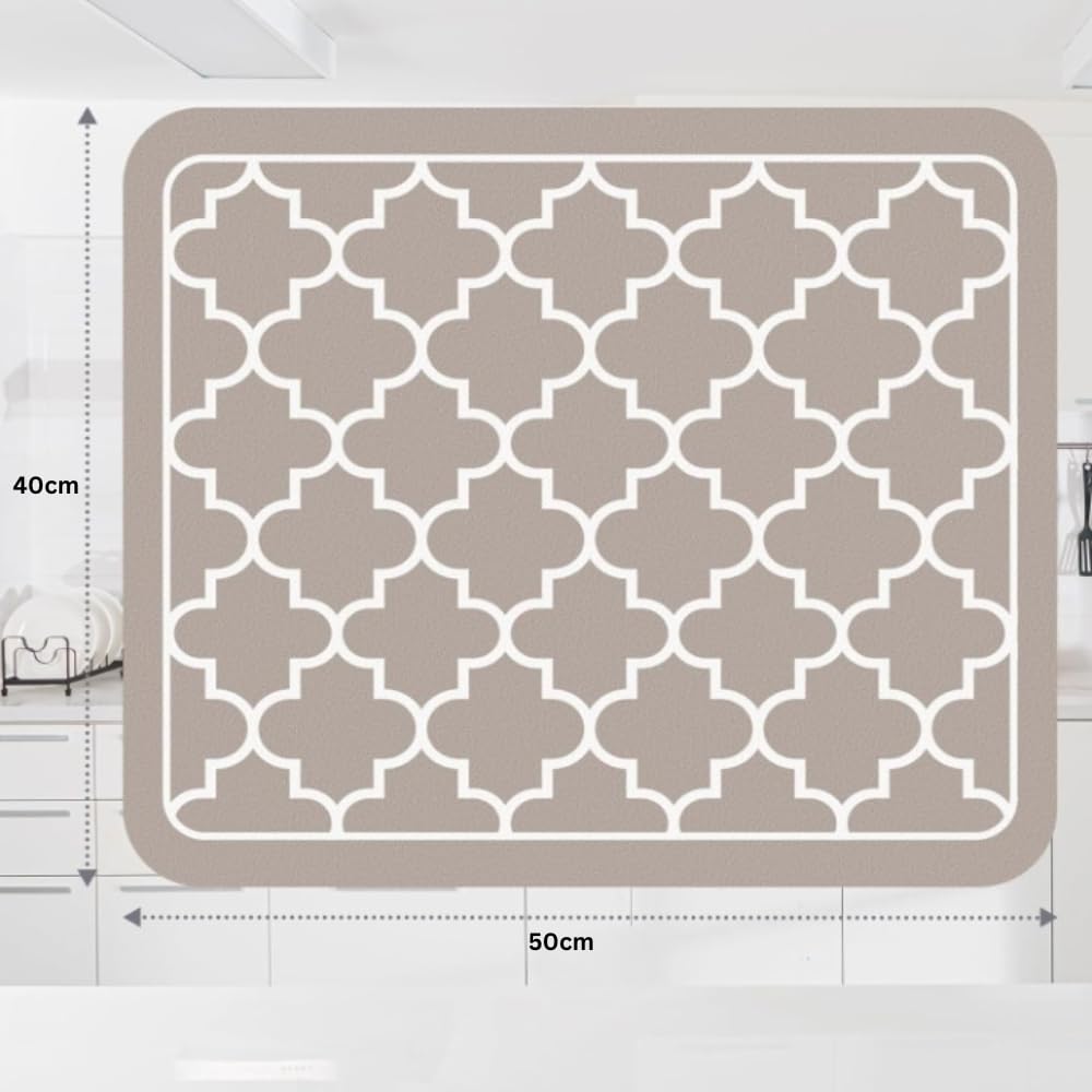 Homecloud Dish Drying Mat For Kitchen Counter Hide Stain Super Absorbent, Non-Slip, Heat-Resistant, Great For Dishes, Rack Pad,