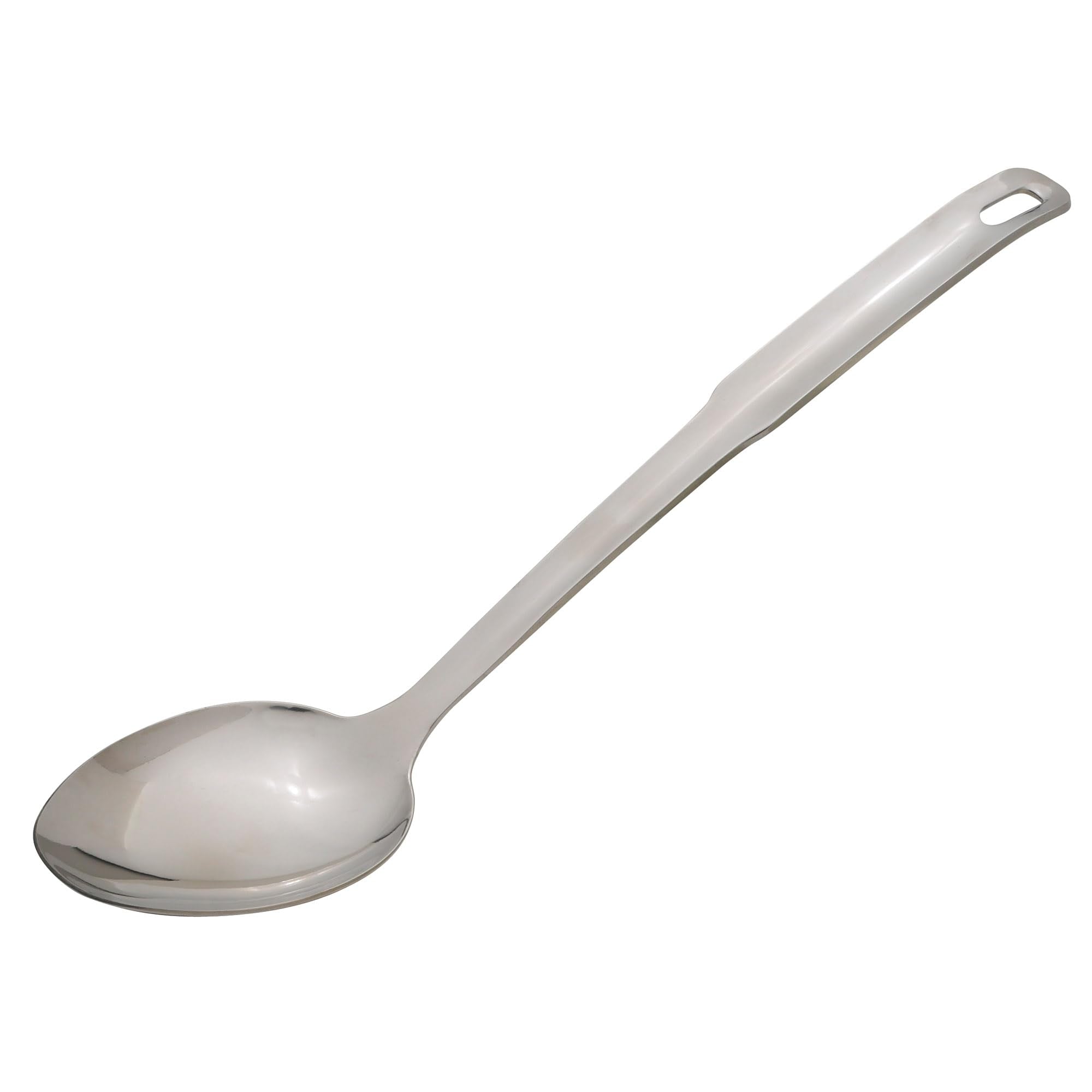 Hic Kitchen Essential Solid Serving Spoon With Long Handle, 18/8 Stainless Steel, 12.5-Inch
