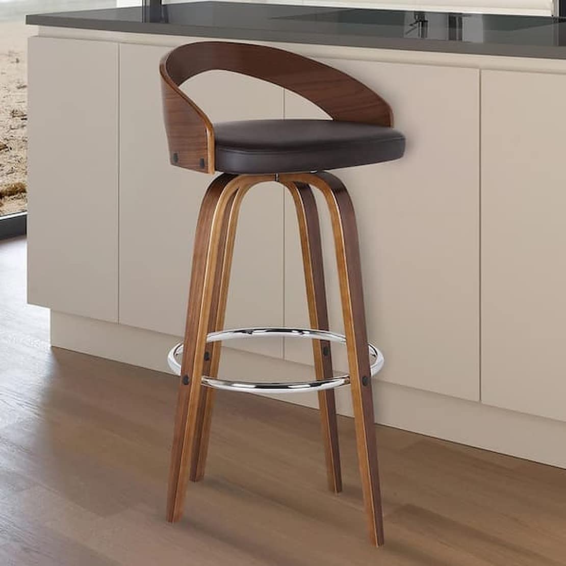 My Art Design  Elegant Waterfall Type Wooden Legs Bar & Kitchen Stool Chair For Home Office Cafe Restaurant Dinning (1)