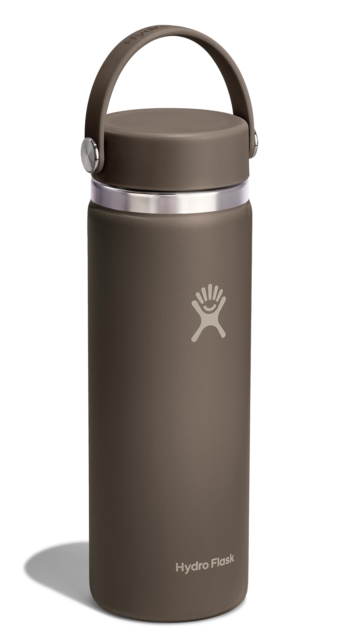 Hydro Flask Water Bottle - Insulated Stainless Steel - Wide Mouth Flex Lid, Non Spill, Leakproof and Refillable in 20 Oz Sandpip