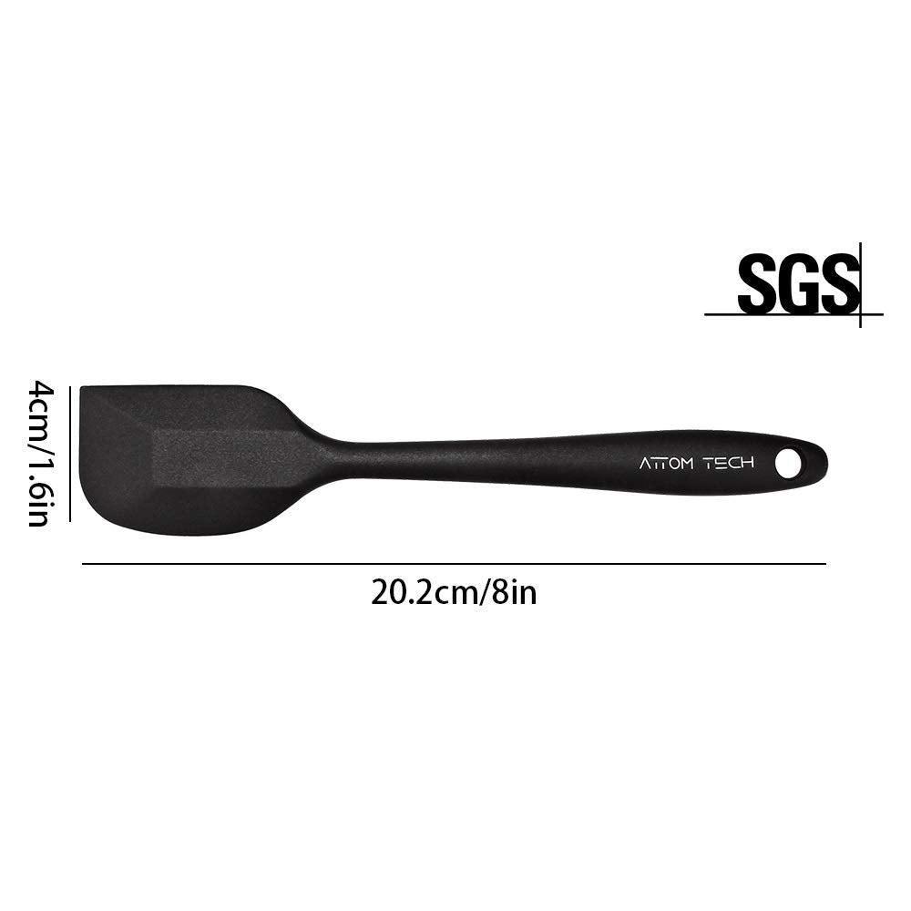 8 Inch Silicone Spatula Set, Food Grade High Temperature And Heat Resistant Spatulas, Dish-Wash Safe, Rubber Kitchen Spatulas, N