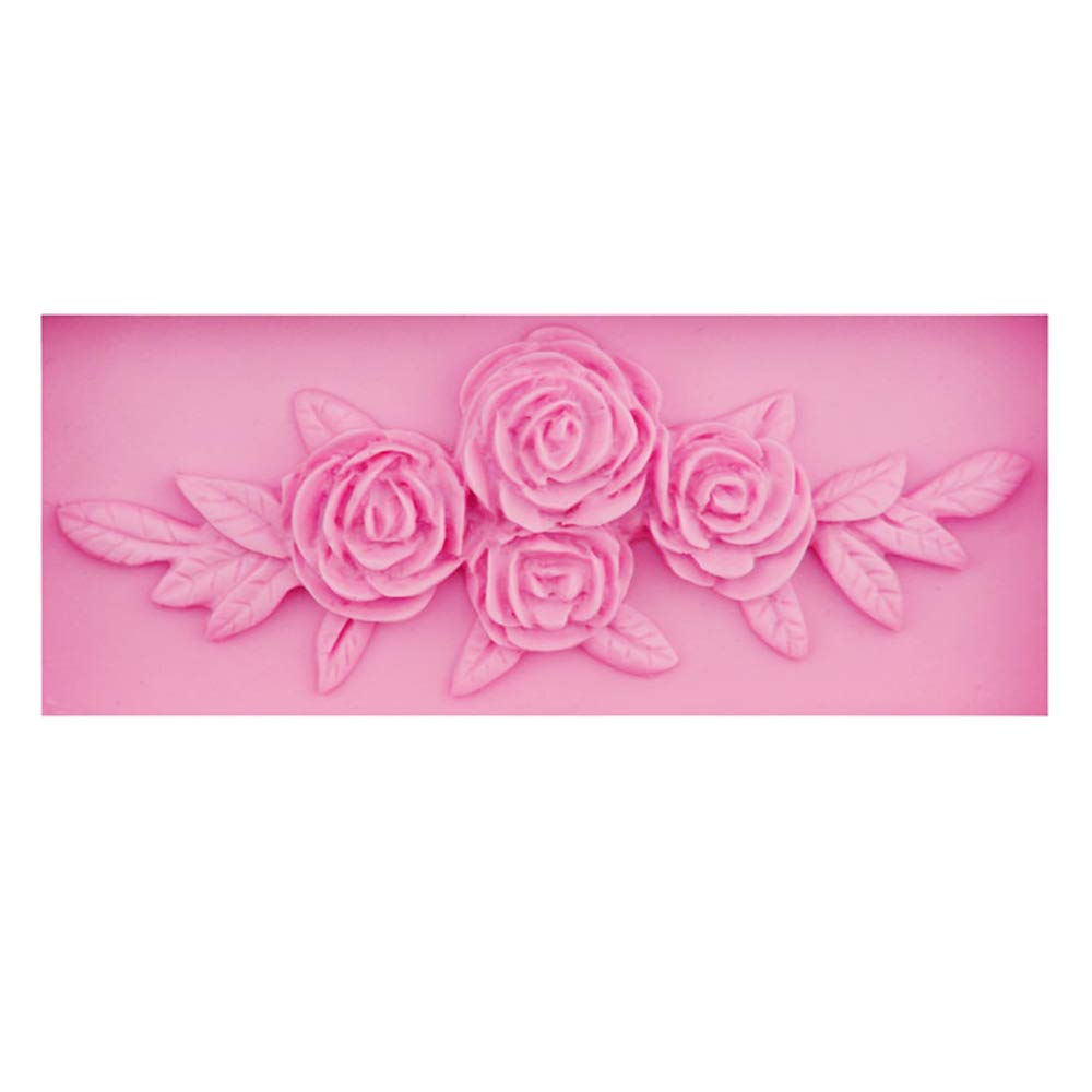 1Pc Cute Lovely Rose Flower Garland Form Silicone Mold For Diy Soap Mould Desserts Cupcake Cake Topper Decoration Ice Cube Candy