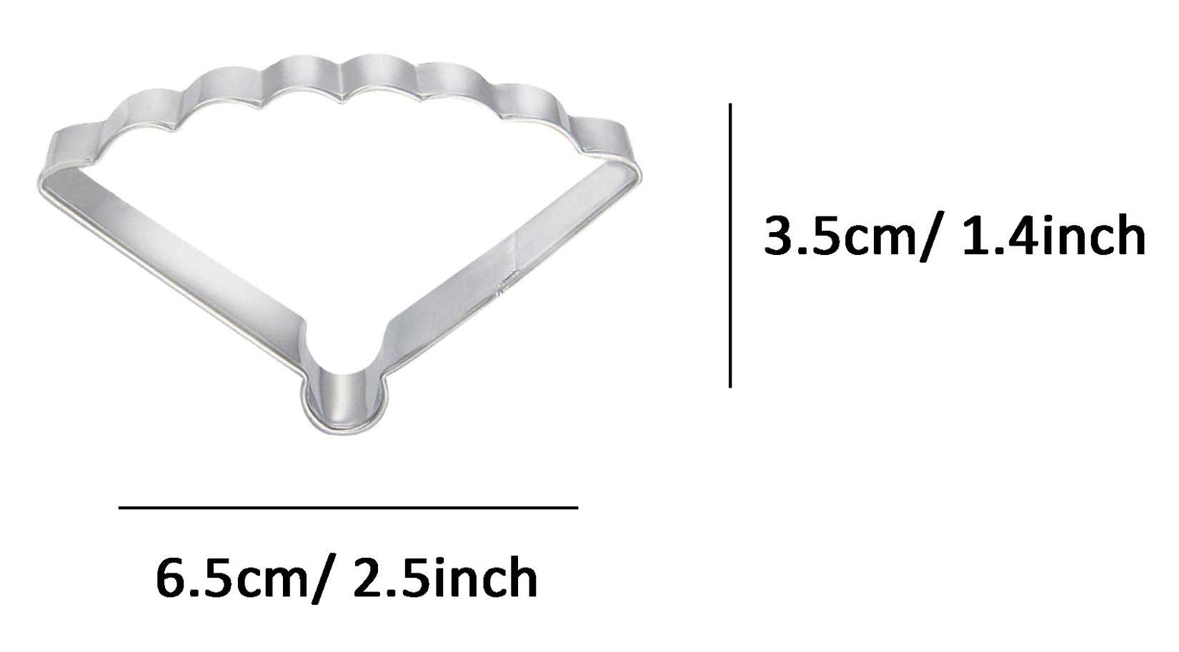 Wjsyshop Princess Fan Shape Cookie Cutter