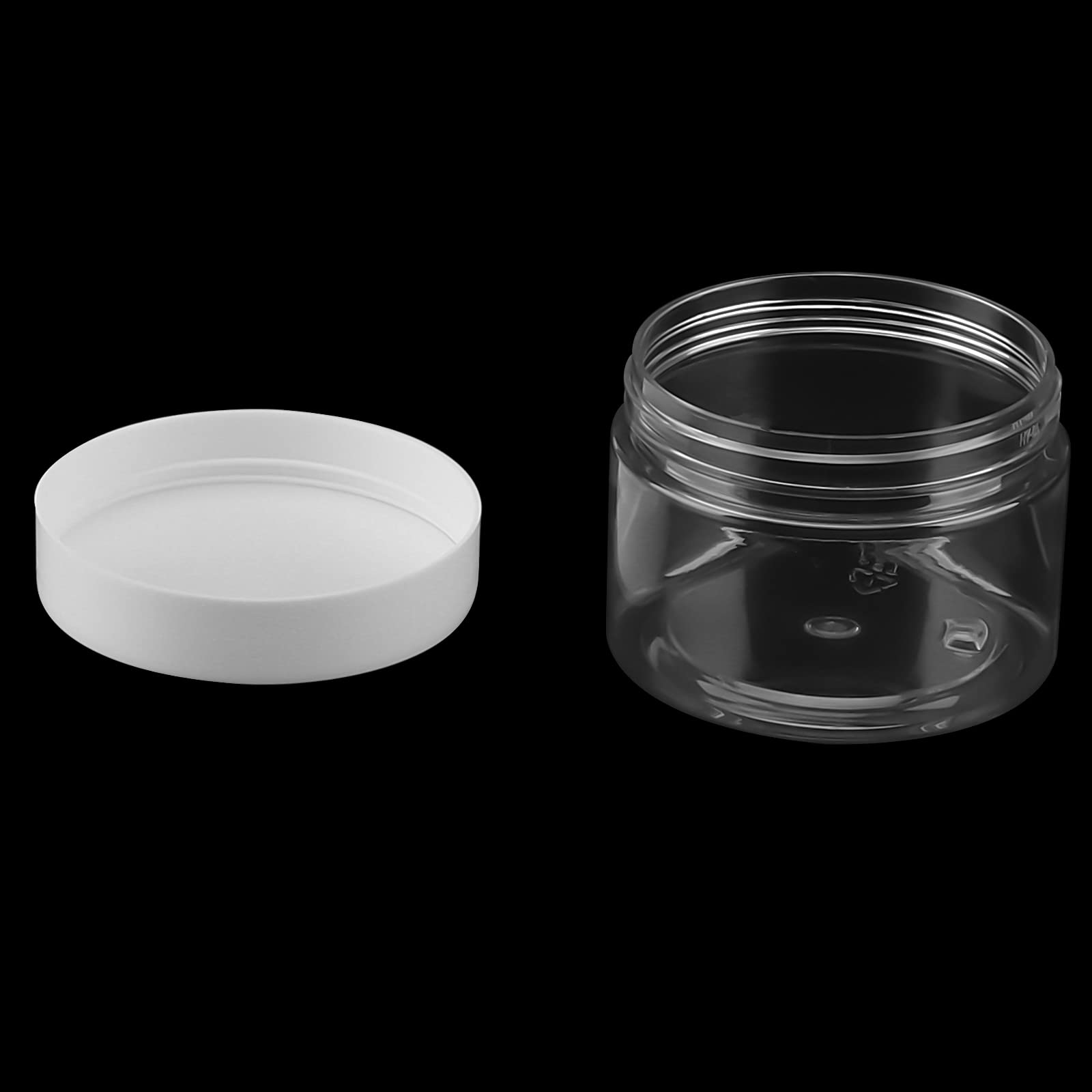 Lexinin 65 Pack 4Oz Clear Plastic Jars With White Lids, 120Ml Wide-Mouth Plastic Jars, Empty Round Slime Containers For Nuts, Ca