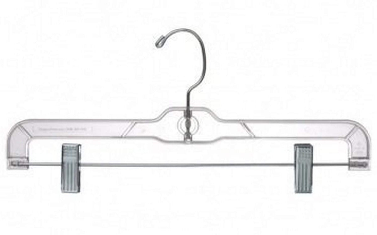 Only Hangers Clear 14'' Pant/Skirt Hangers [ Bundle Of 25 ]