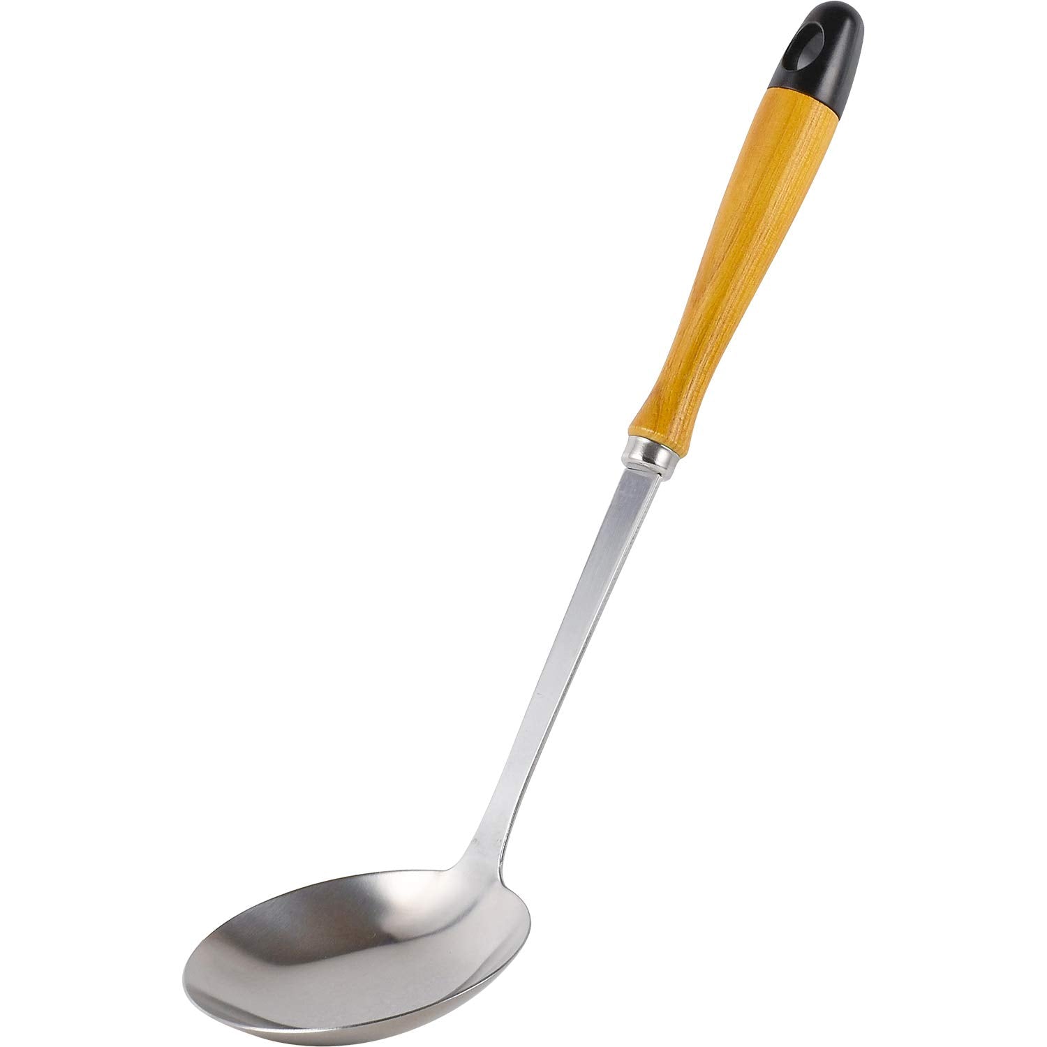 Wahei Freiz GCook GC051 Kitchen Tool, Ladle, Large, Wooden Pattern, Made in Japan