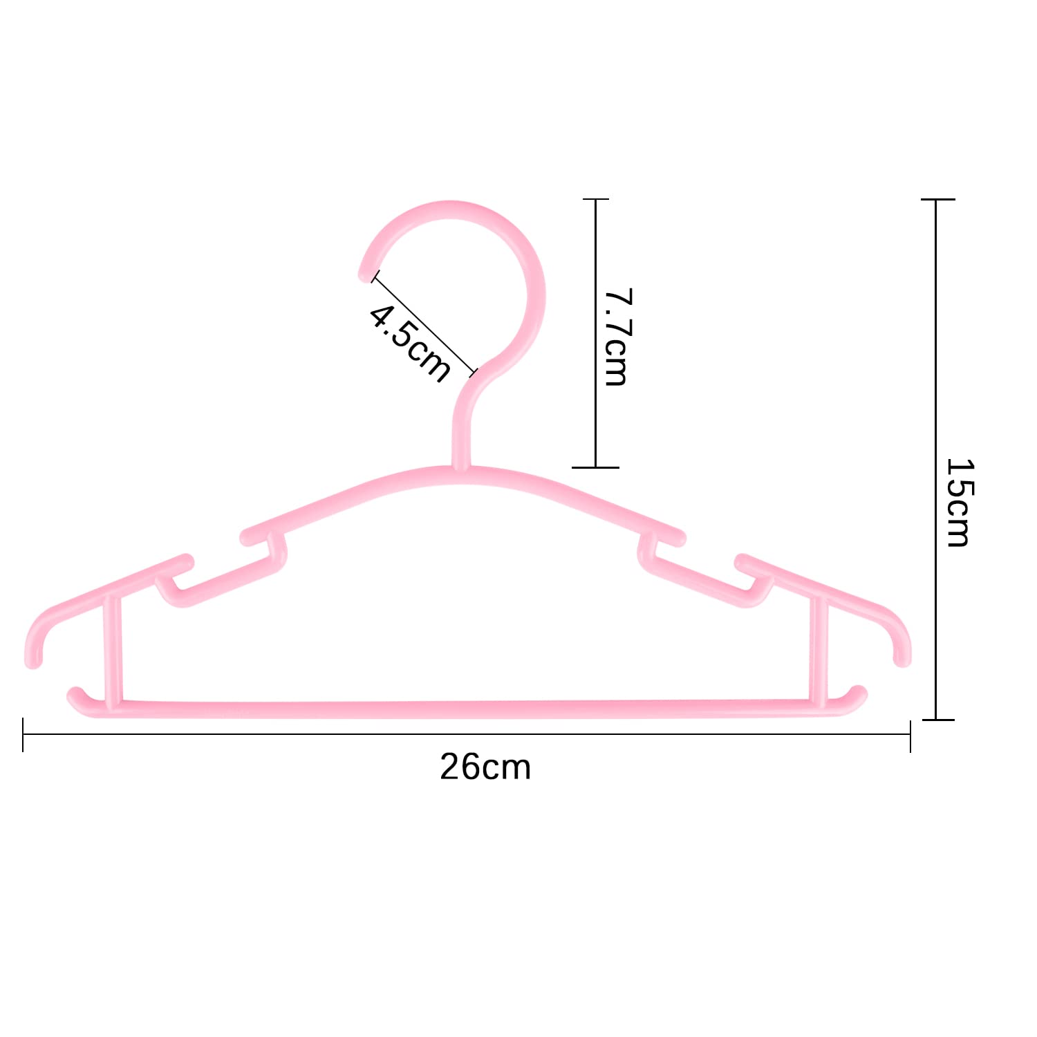 Goodtou Baby Hangers Plastic - Kids Hangers Bulk Toddler Hangers 60 Pack Hangers For Toddler Children Hangers Pink