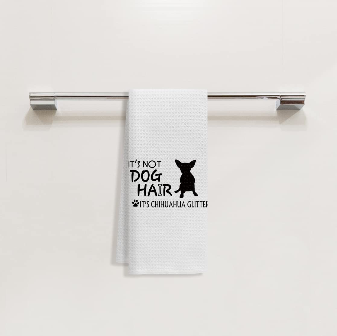 Its Not Dog Hair Its Chihuahua Glitter Hand Towels Kitchen Towels Dish Towels,Fall Funny Dog Decor Towels,Dog Lovers Dog Mom Gir