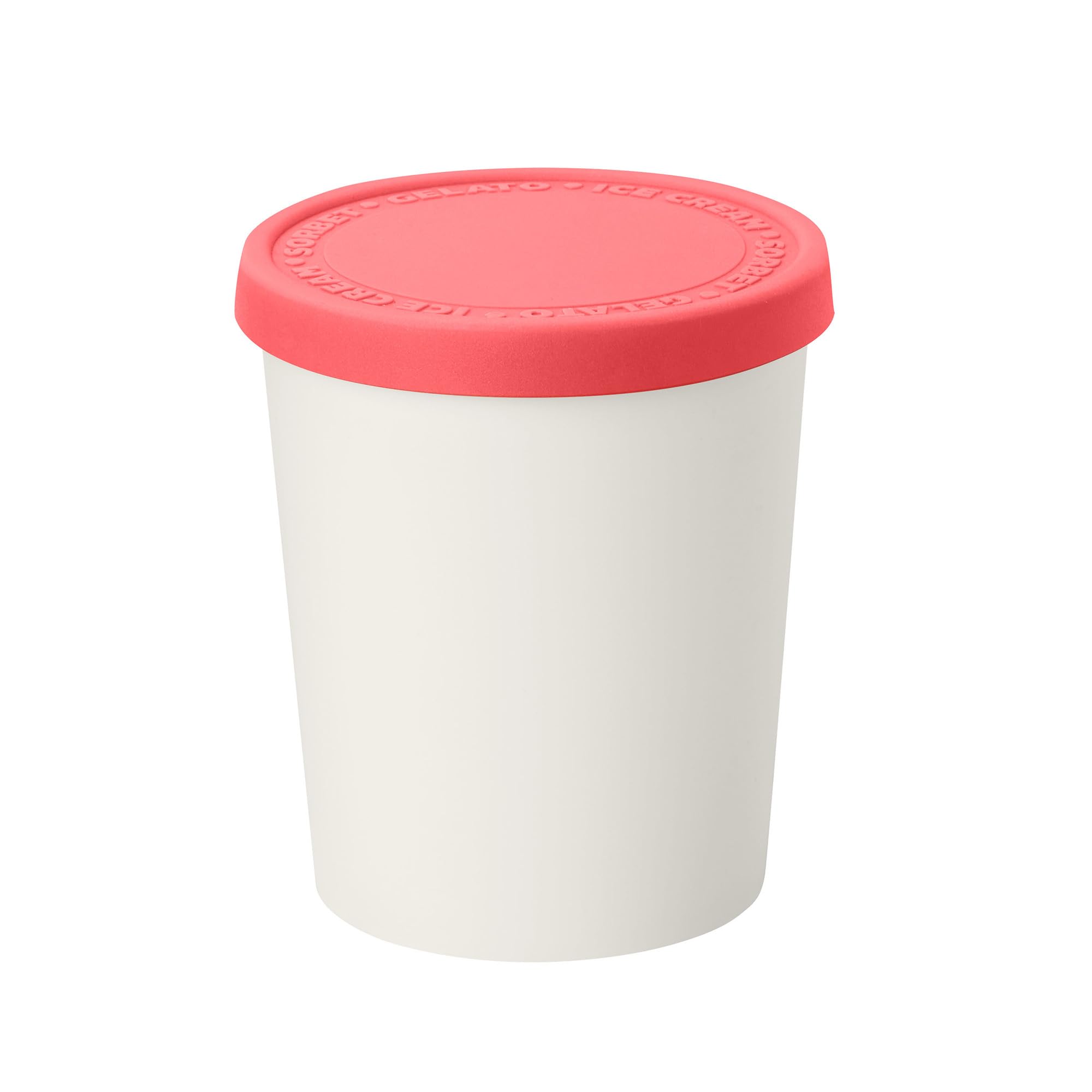 Tovolo Sweet Treat, Reusable Ice Cream Container For Homemade Ice Cream, Raspberry - 1 Quart Stackable Storage Tubs With Silicon