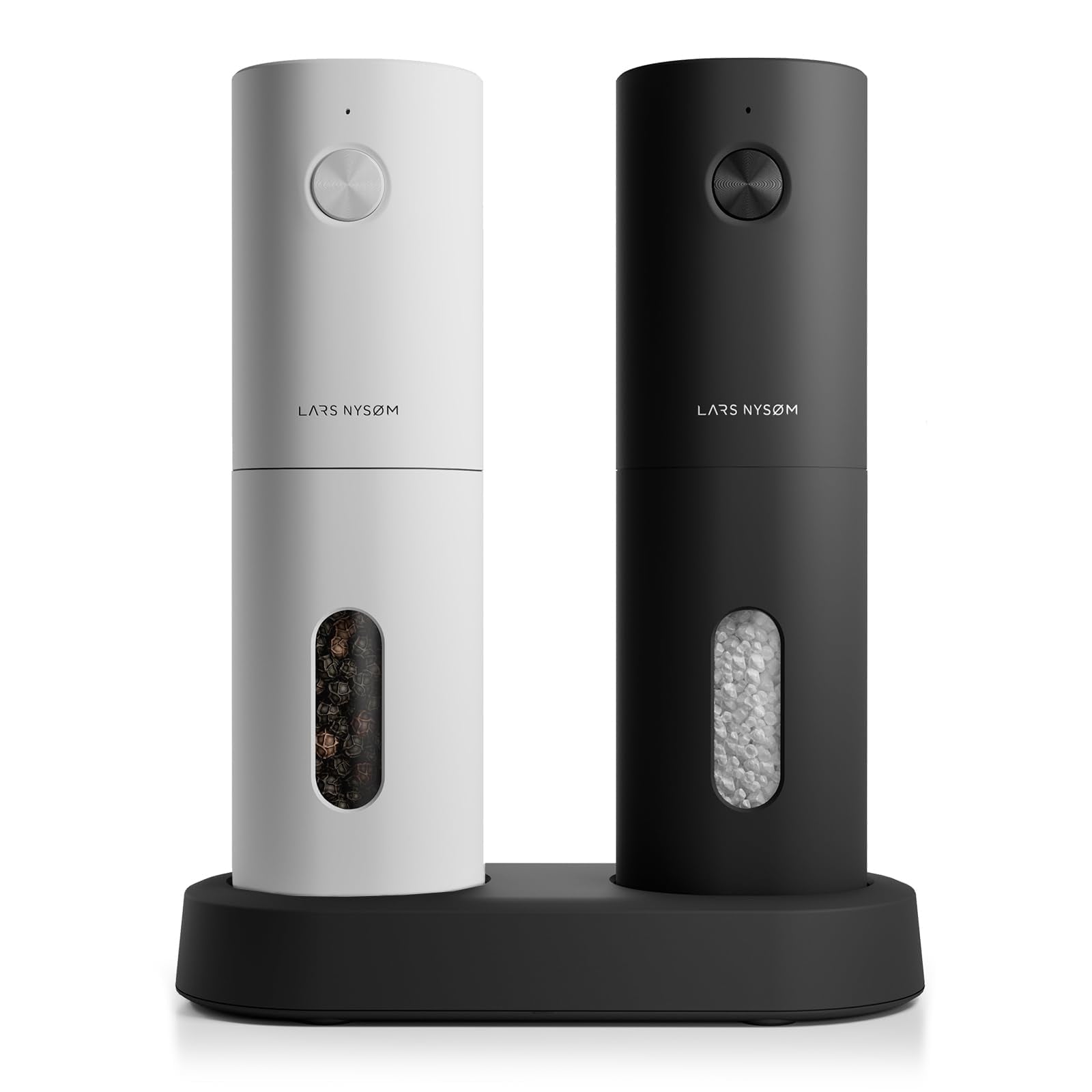 Lars Nysm Electric Salt And Pepper Grinder Set I Automatic Salt And Pepper Mills With Adjustable Ceramic Grinder I Usb Rechargea