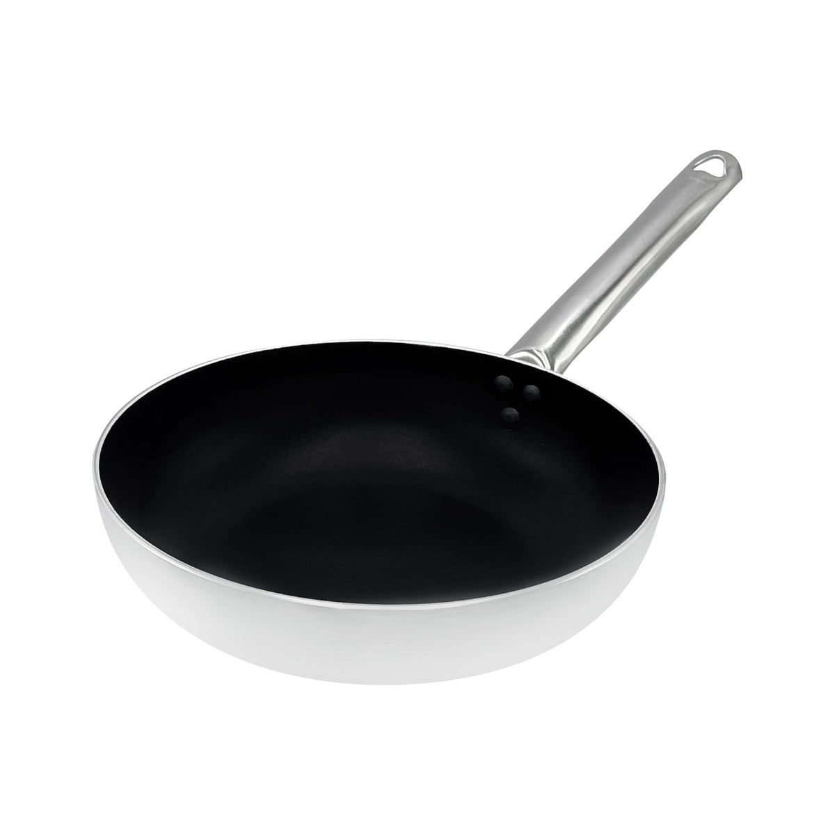 Pentole Agnelli Professional Anti - Adherent Professional 3 Mm Platinum Saute Pan 3 Mm With 1 Tubular Handle, Diameter 45 Cm