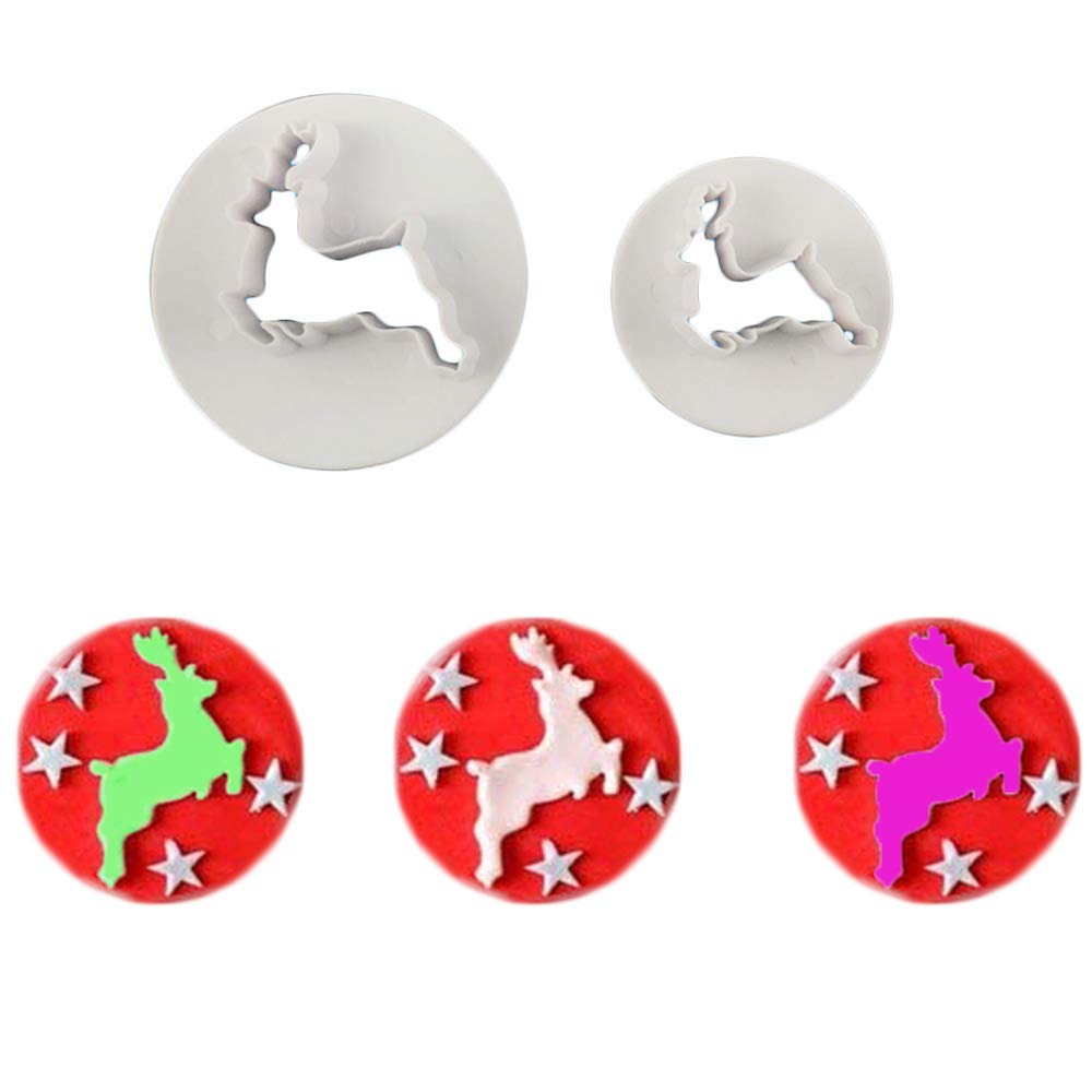 Inspee 22 Pieces Christmas Fondant Cake Cookie Plunger Cutter Sugarcraft Snowflake Snowman Christmas Tree Leaf Shape Decorating