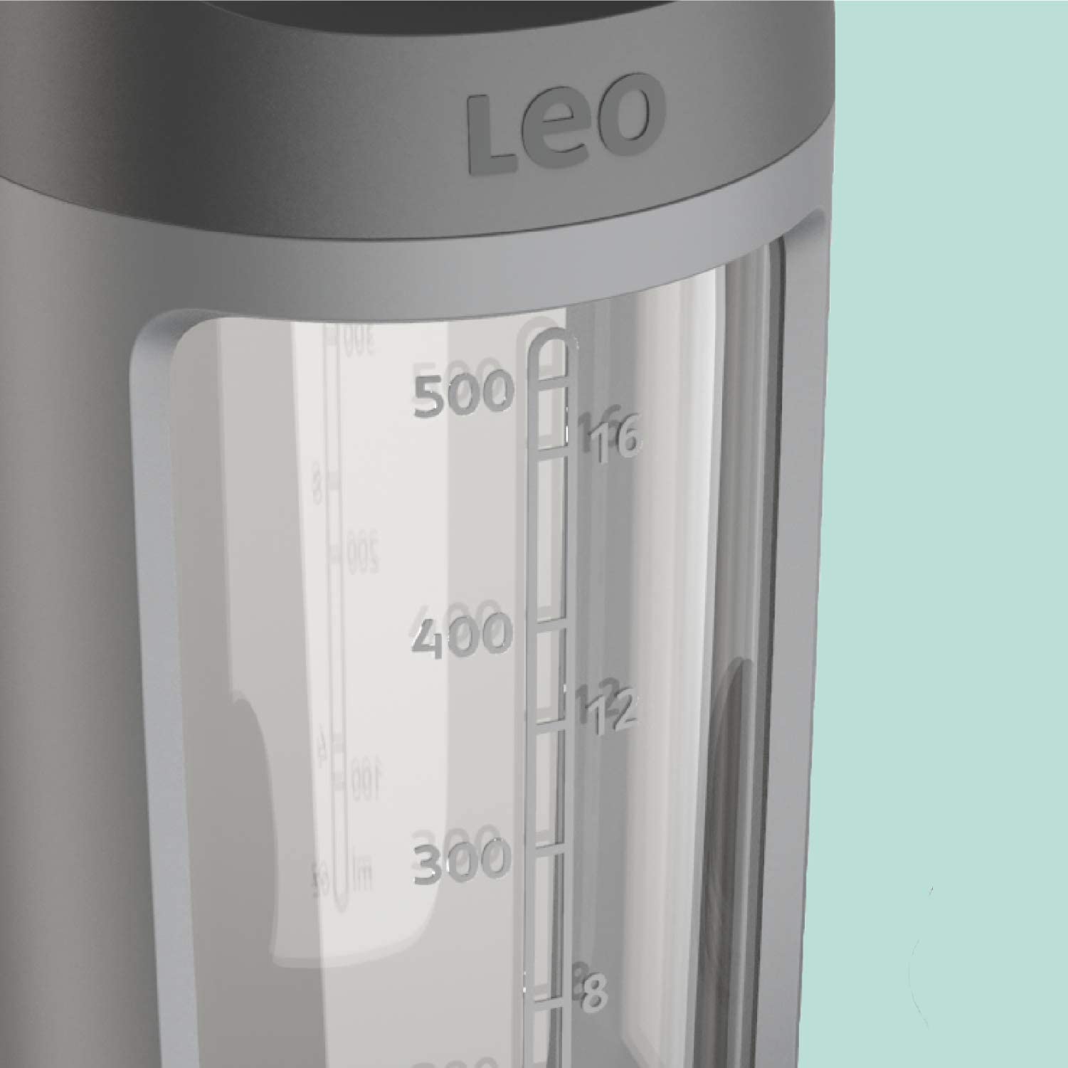 Berghoff Leo Tritan Plastic Shaker Botte, Bpa-Free, Integrated Protein Powder Compartment, Screw-On Lid, Flip Cap, Silicone Mixi