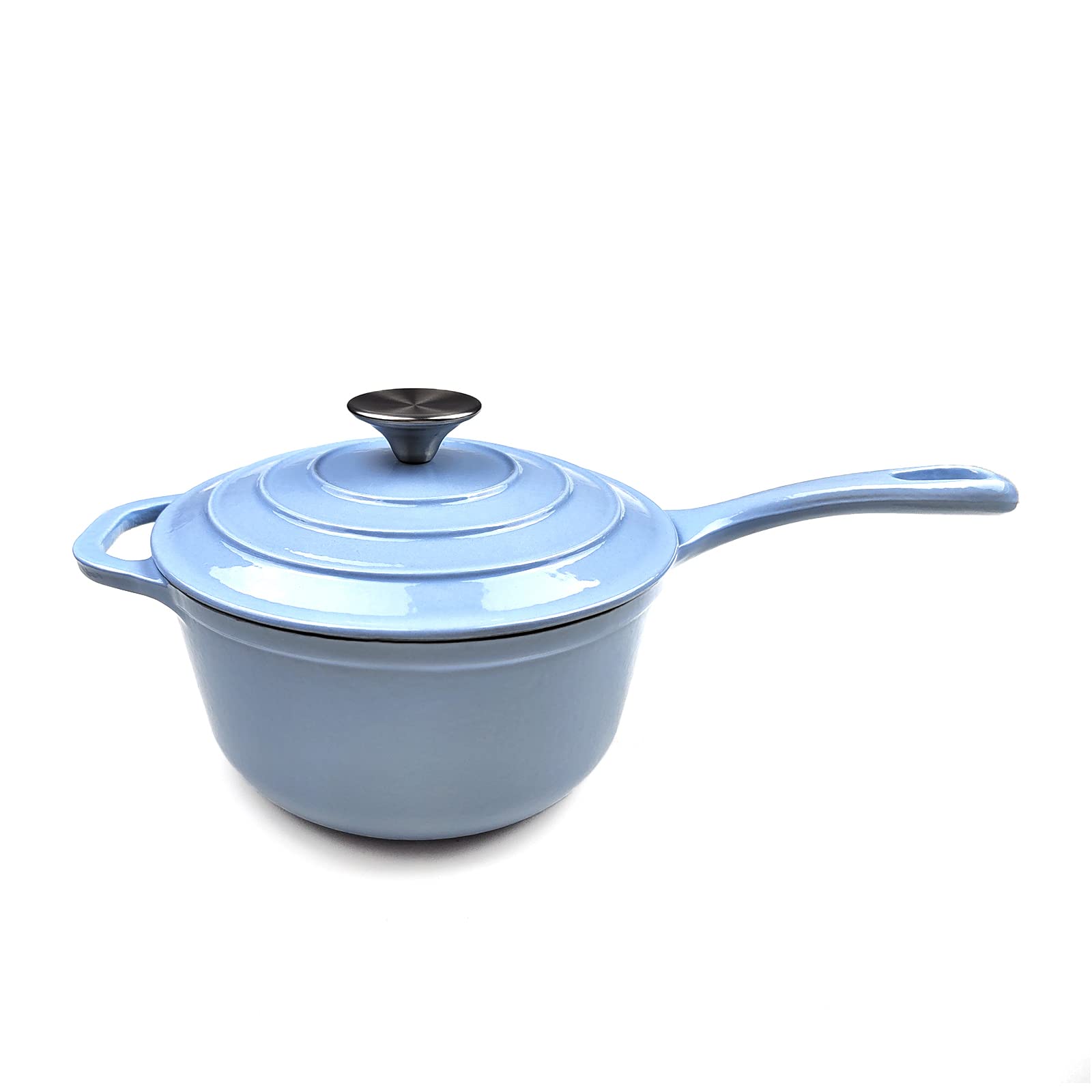 HAWOK Enameled Cast Iron Saucepan 2Quart Dia.18CM Blue