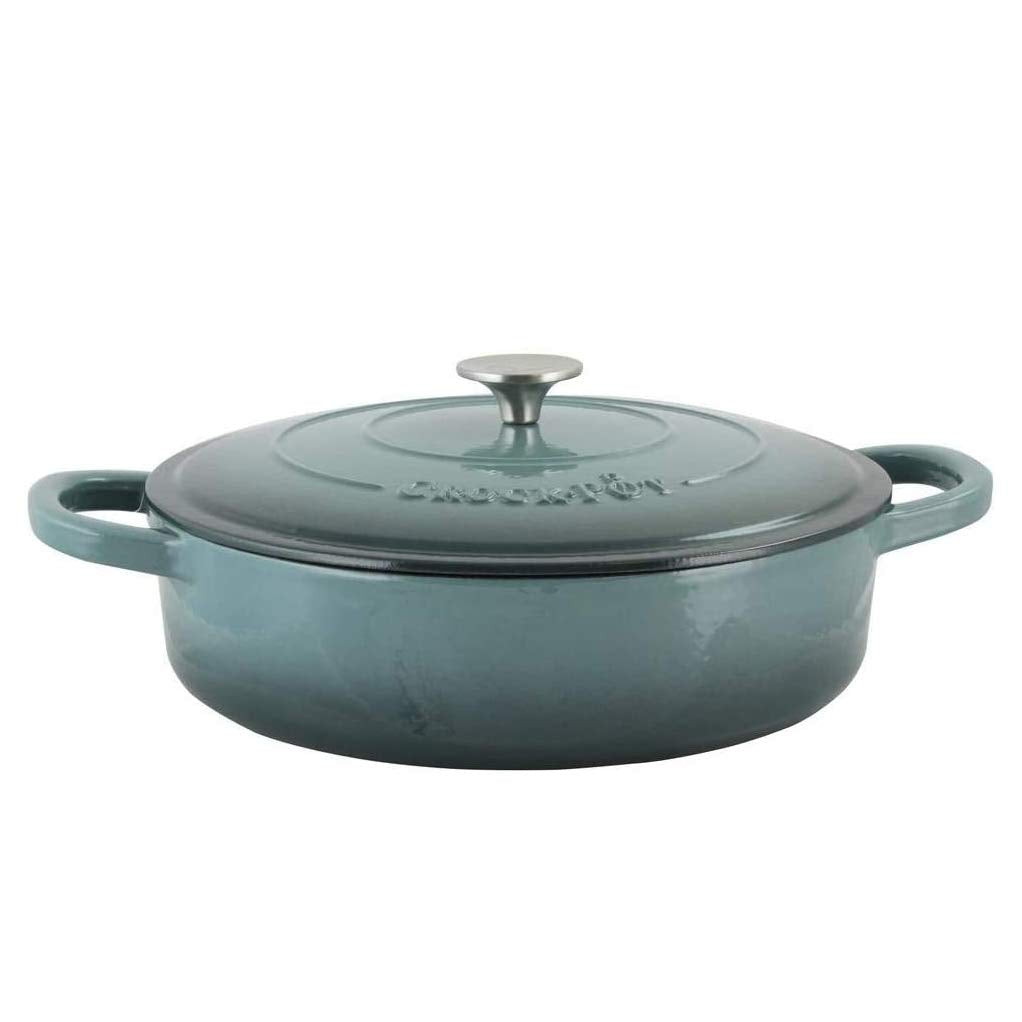 Crock-Pot Crock Pot Artisan Enameled Cast Iron Braiser W/Lid, 5 Quart, Slate Gray