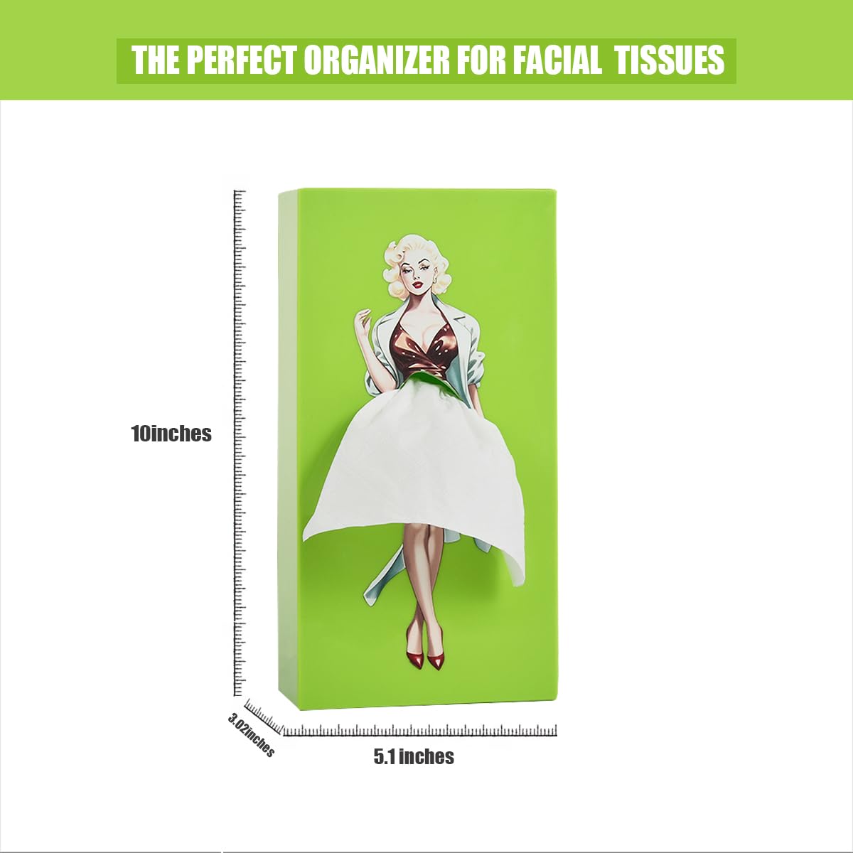 Yandlo Creative Tissue Boxes Holder, Lady Skirt Tissue Box Cover, A Funny Vintage Lady Up Dress Design For Facial Tissues, Napki