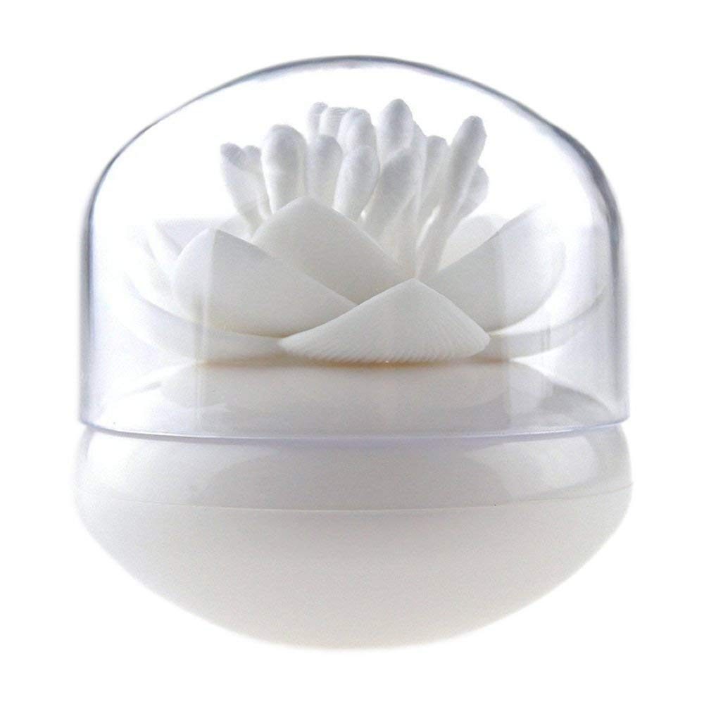 Bloss Lotus Cotton Swab Holder Q-Tip Holder Cotton Bud Holder Stylish Birthday Gift Cotton Swab Box Beauty Toothpicks Holder Too
