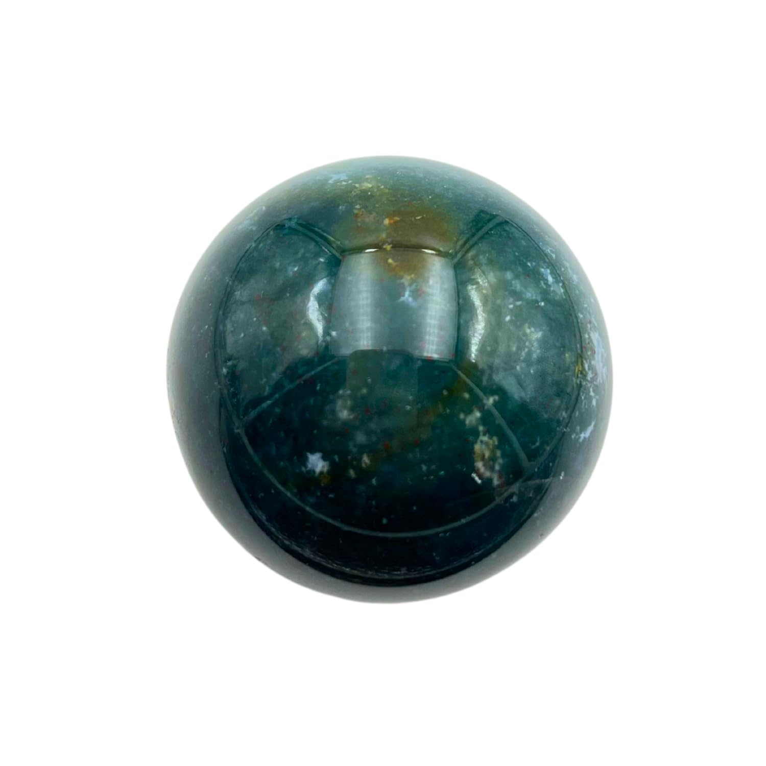 WholesaleGemShop Green Fancy Natural Quartz 40-45 mm Ball A+ Hand Carved Crystal Altar Healing Devotional Focus Spiritual Chakra