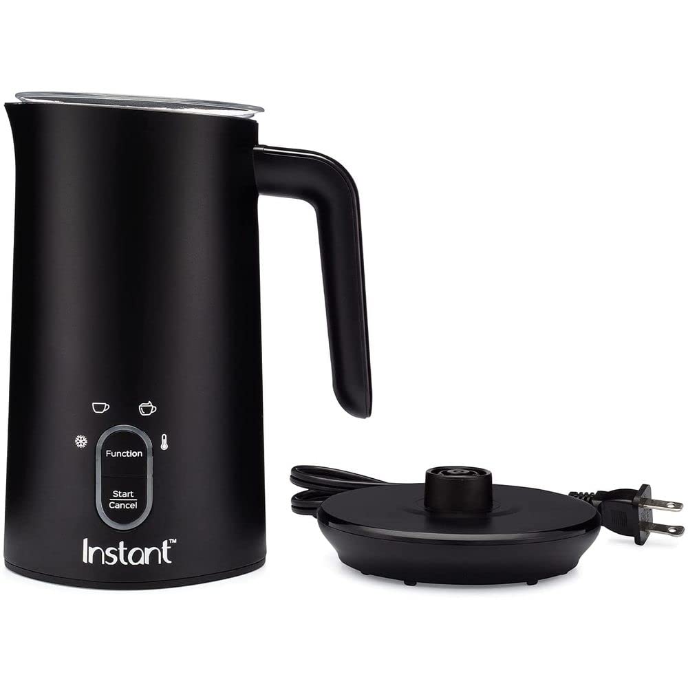 Instant Pot Milk Frother, 4-in-1 Electric Steamer, 10oz, Black, Model 140-6001-01, Automatic Hot & Cold Foam Maker for Lattes & Capp