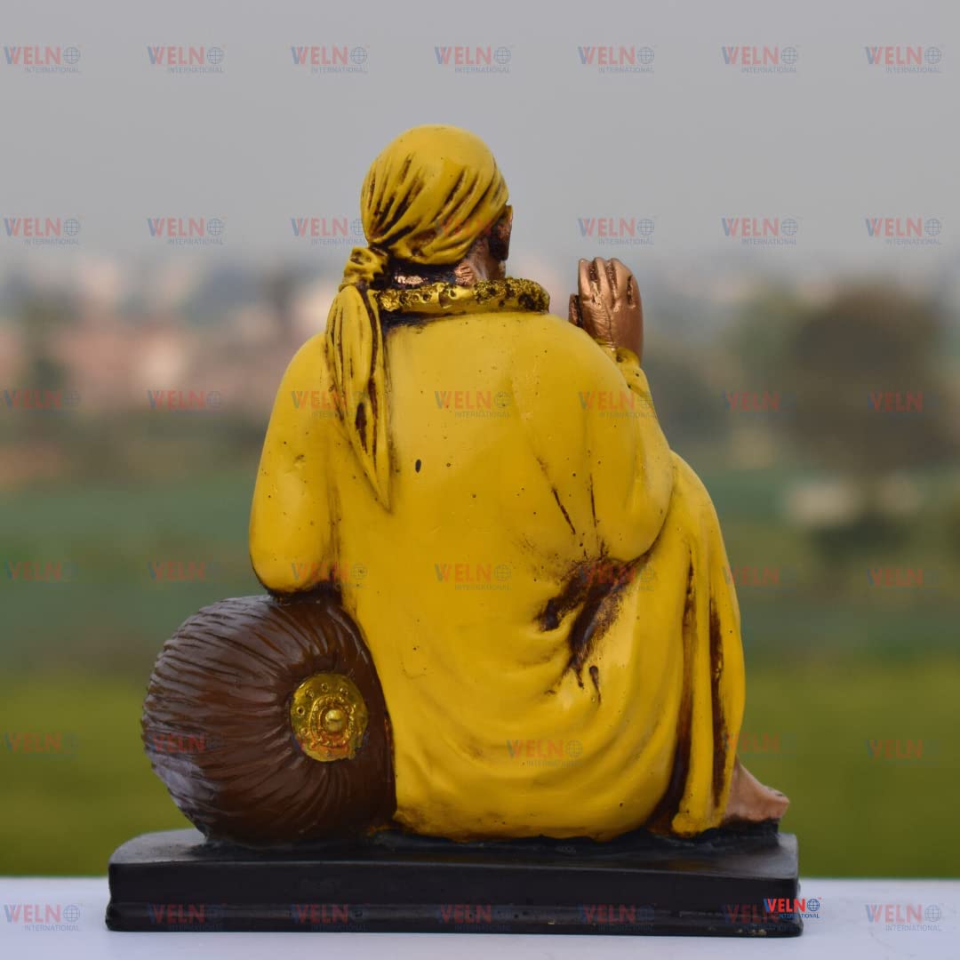 WELNO Sai Baba Idol Gifts Ashirwad Murti for Office Decor/Used in Pooja/Mandir