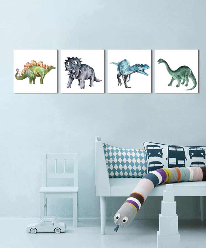 Popuwall Dinosaur Wall Art - Canvas Pictures for Boys Room, 16"x16", Dinosaur-3, Kids Room Decoration