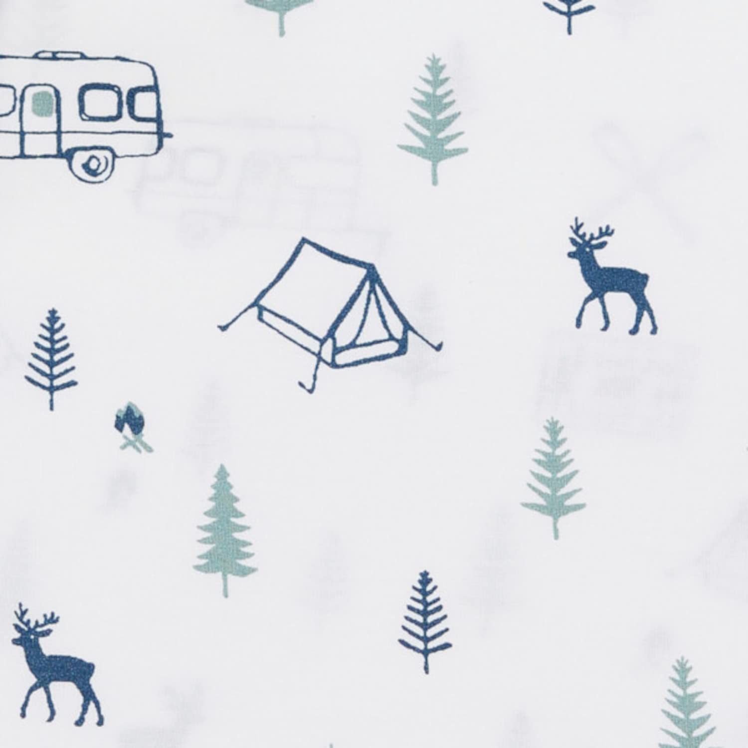 Eddie Bauer - Full Sheets, Cotton Percale Bedding Set, Crisp  Cool Home Decor (Campout Dark Blue, Full)