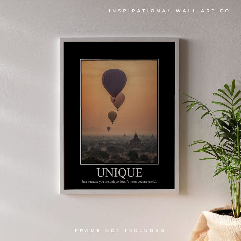 Inspirational Wall Art Co. Unique Demotivational Poster, Funny Office Wall Decor Art Print, 11x14 Inches, Unframed, Paper