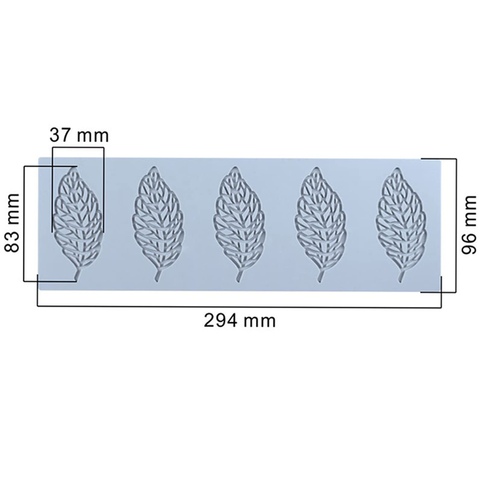 Hollow Leaf Candy Mold, Chocolate Candy 3D Hollow Leaf Silicone Mold, Sugar Craft Cake Decoration, Cupcake Top, Polymer Clay