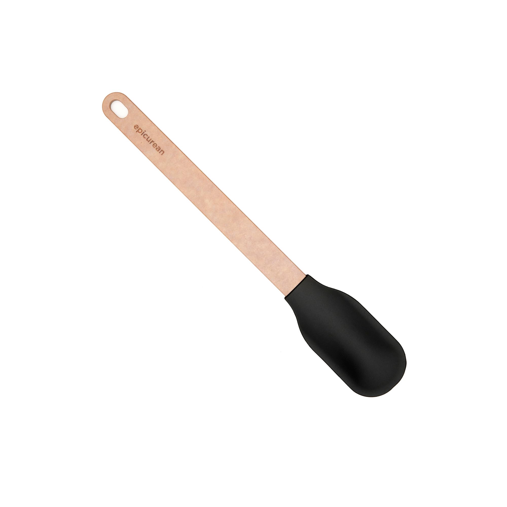 Epicurean Silicone Series Small Spoonula, 13Natural Handle with Black Silicone Head