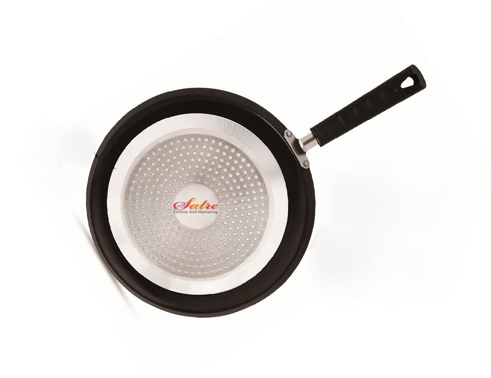 Satre Online And Marketing Small Non Stick Induction Dosa Pan,Omlet Pan,Induction Base,Fry Pan,Blue - 1 Pcs
