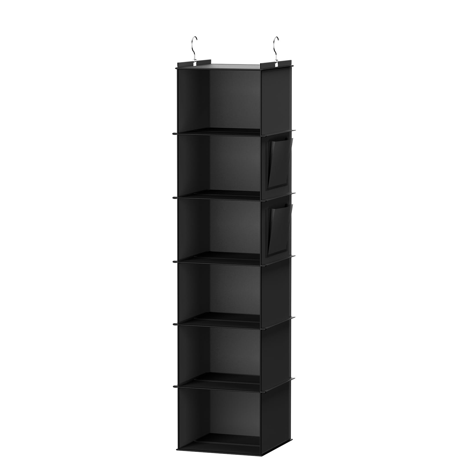 YOUDENOVA Hanging closet Organizers and Storage  6-Shelf Hanging closet Shelves  Black