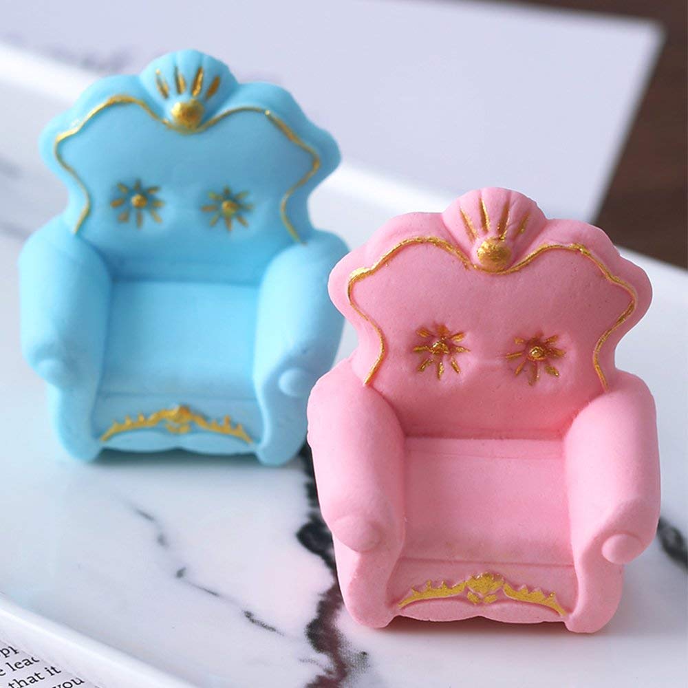 3D Sofa Chair Silicone Mold European Style Furniture Cake Decorating Molds Fondant Cake Mould Chocolate Candy Gum Paste Soap Mou