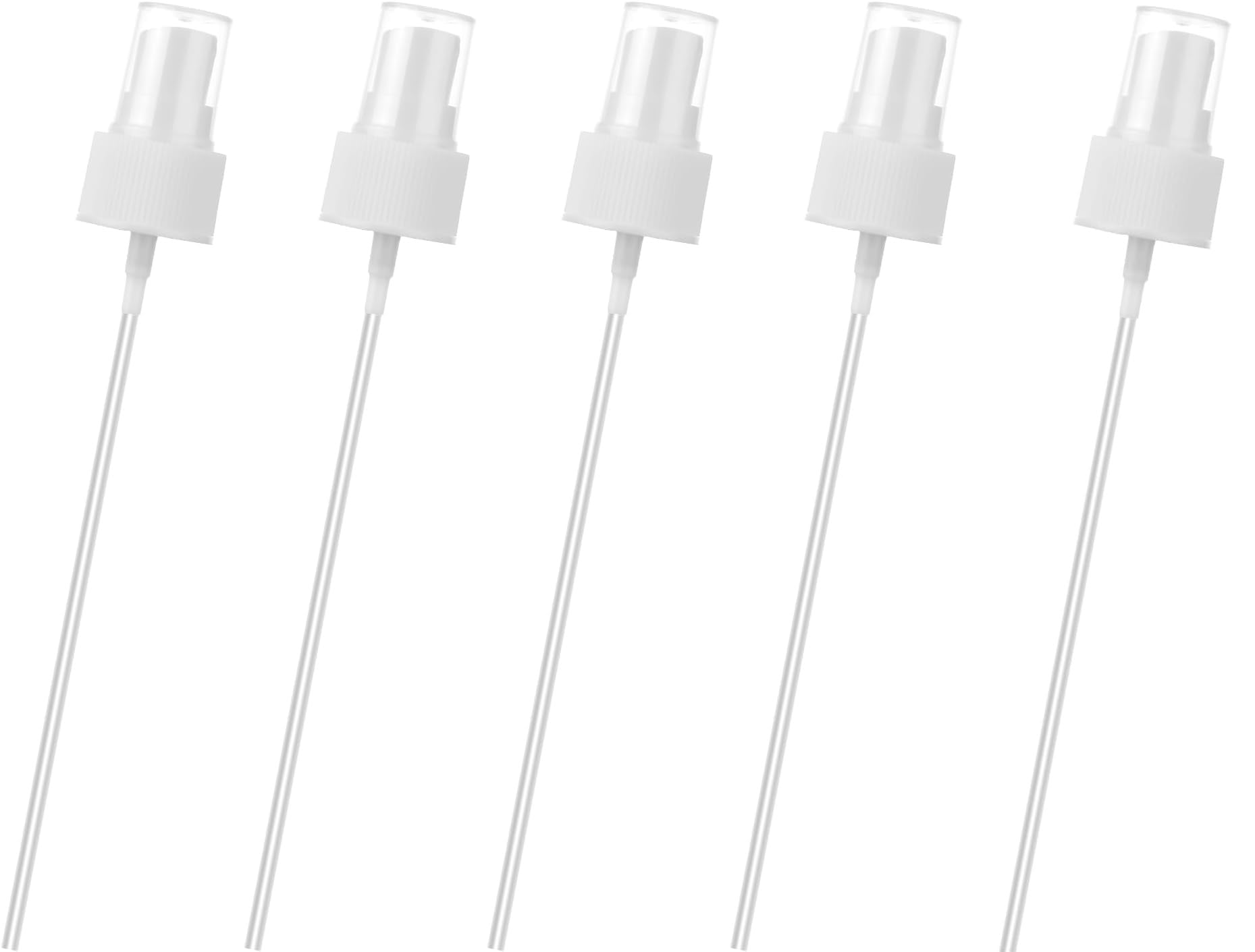 Pluzmecalm 5Pcs White Spray Bottle Top Spray Bottle Nozzle Sprayer Tops Replacement or Essential Oil Hair and Body Sprays Bottle