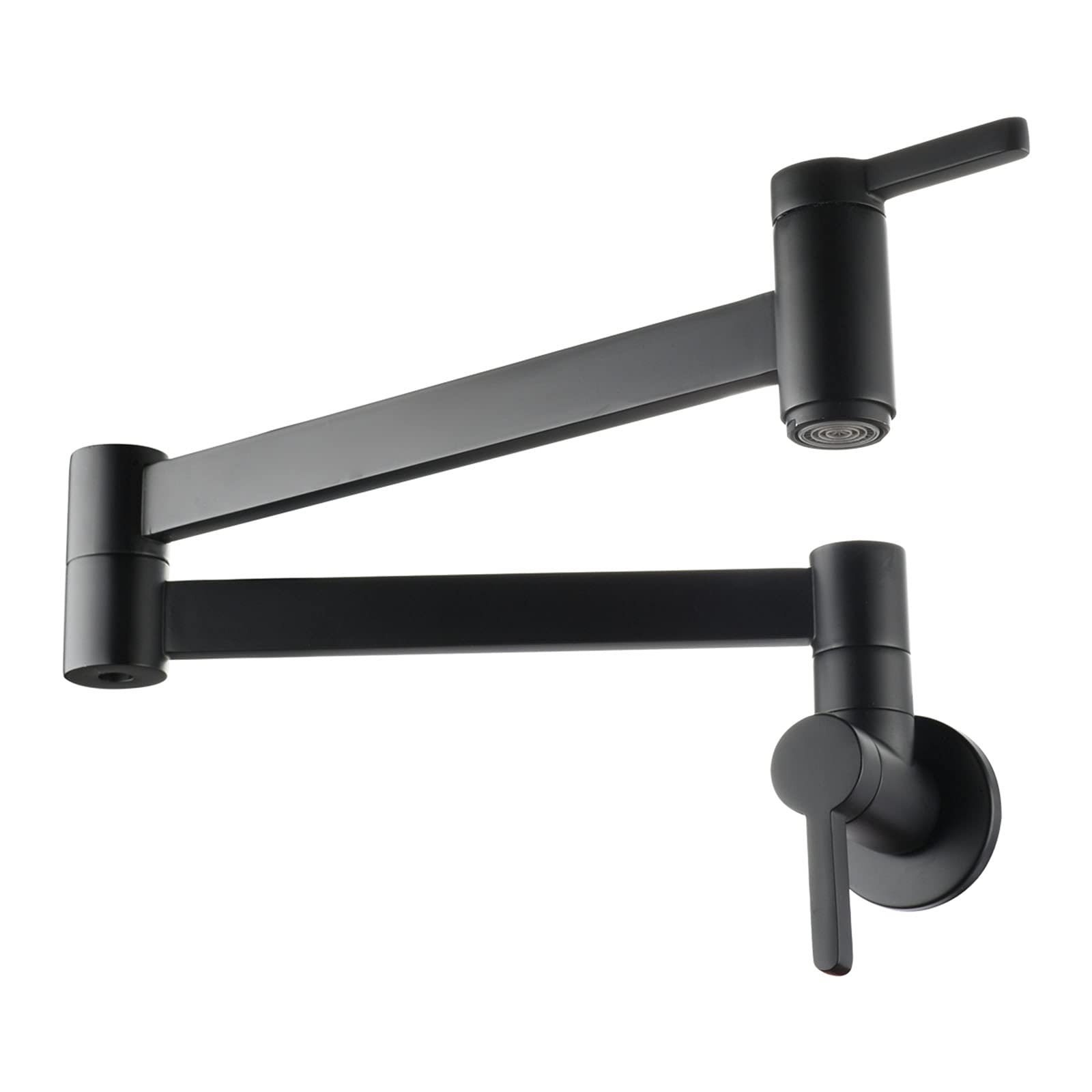 Black Pot Filler Faucet, Biveah Brass Wall Mount Two Handle Kitchen Faucet Tap For Cold Water, Klb008B